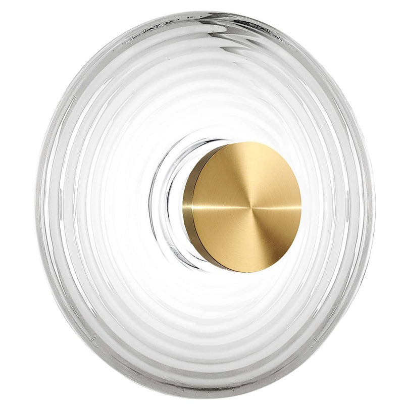 Dainolite Windfeild 18in 1-Light Wall Sconce | Modern Aged Brass and Clear Glass | Bedroom & Office Accent | Model WFD-1812LEDW-AGB-CLR