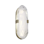 Dainolite Willmina 12in 1-Light LED Wall Sconce | Transitional Aged Brass and White Glass | Bathroom & Hallway | 600 Lumens 3000K | Model WLA-1215LEDW-AGB