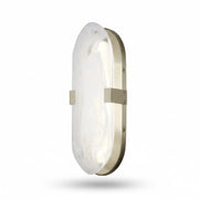 Dainolite Willmina 12in 1-Light LED Wall Sconce | Transitional Aged Brass and White Glass | Bathroom & Hallway | 600 Lumens 3000K | Model WLA-1215LEDW-AGB