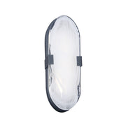 Dainolite Willmina 12in 1-Light LED Wall Sconce | Transitional Matte Black and White Glass | Bathroom & Hallway Accent | 12 x 4.25 | Model WLA-1215LEDW-MB