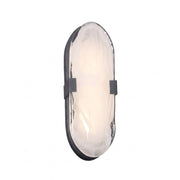 Dainolite Willmina 12in 1-Light LED Wall Sconce | Transitional Matte Black and White Glass | Bathroom & Hallway Accent | 12 x 4.25 | Model WLA-1215LEDW-MB