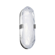 Dainolite Willmina 12in 1-Light LED Wall Sconce | Transitional Polished Chrome and White Glass | Bathroom & Hallway | 600 Lumens | Model WLA-1215LEDW-PC