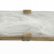 Dainolite Willmina 16in 1-Light LED Wall Sconce | Transitional Aged Brass and White Glass | Bathroom & Hallway | 800 Lumens 3000K | Model WLA-1620LEDW-AGB