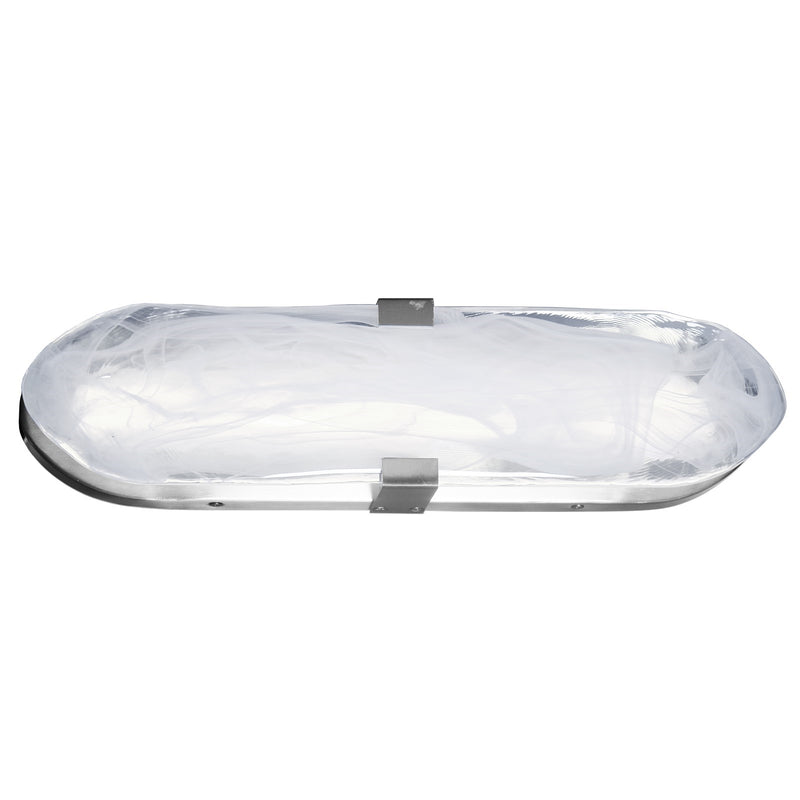 Dainolite Willmina 16in 1-Light Wall Sconce | Transitional Polished Chrome and White Glass | Bathroom & Hallway Accent | 3.25in Ext | Model WLA-1620LEDW-PC