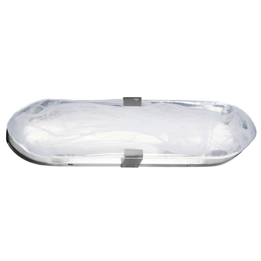Dainolite Willmina 16in 1-Light Wall Sconce | Transitional Polished Chrome and White Glass | Bathroom & Hallway Accent | 3.25in Ext | Model WLA-1620LEDW-PC