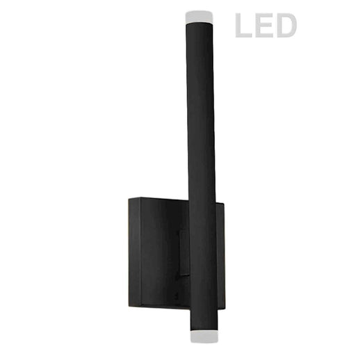 Dainolite Wilson 14in 2-Light Wall Sconce | Modern Matte Black and Frosted Acrylic | Hallway & Bedroom Accent | Model WLS-1410LEDW-MB