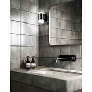 Dainolite Wilson 5in 2-Light Wall Sconce | Modern Matte Black and White Acrylic | Hallway & Bedroom | 4.75 x 4.75 x 4 in | Model WLS-514LEDW-MB