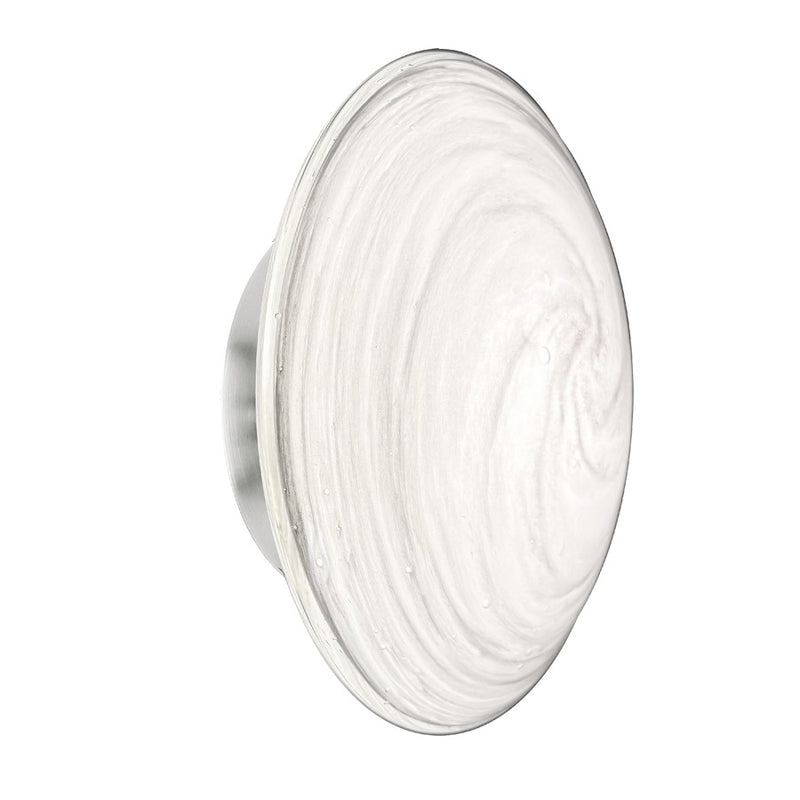 Dainolite Wenona 7in 1-Light LED Wall Sconce | Contemporary Polished Chrome and White Glass | Bedroom & Hallway Accent | Model WNA-75LEDW-PC-SWL