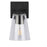 Dainolite Wenda 1 Light Wall Sconce, Matte Black/Clear - WND-51W-MB