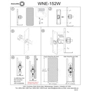Dainolite Winnie 6in 2-Light Wall Sconce | Contemporary Matte Black and Clear Pattern Glass | Bedroom & Office Accent | Model WNE-152W-MB-CLR