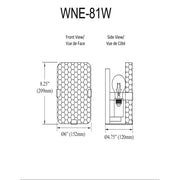 Dainolite Winnie 8in 1-Light Wall Sconce | Contemporary Matte Black and Clear Pattern Glass | Bedroom & Hallway Accent | Model WNE-81W-MB-CLR