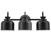 Dainolite Wrigley 21.5in 3-Light Vanity | Transitional Matte Black Metal | Bathroom & Powder Room | 7 x 21.5 x 8.25 in | Model WRG-213W-MB