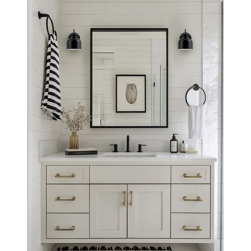 Dainolite Wrigley 8in 1-Light Wall Sconce | Transitional Matte Black Metal | Bathroom & Powder Room | 7 x 6 x 8.25 in | Model WRG-61W-MB