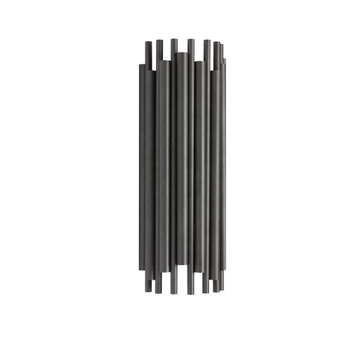 Dainolite Weslyn 18in 2-Light Wall Sconce | Contemporary Matte Black Metal | Bedroom & Hallway Accent | 4 x 7 x 18 in | Model WSL-182W-MB