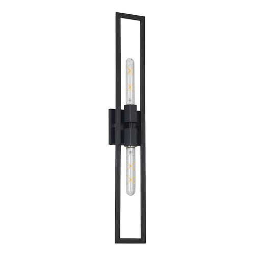 Dainolite Wisteria 29in 2-Light Wall Sconce | Contemporary Matte Black Metal | Hallway & Bedroom Accent | 4.5 x 29 in | Model WTS-292W-MB