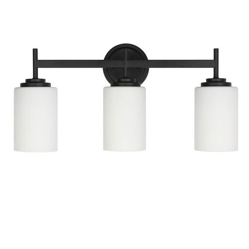 Dainolite Wynona 3 Light Bath/Vanity, Matte Black/Opal White - WYN-223W-MB