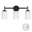 Dainolite Wynona 3 Light Bath/Vanity, Matte Black/Opal White