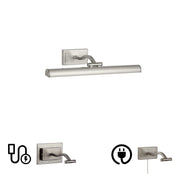Dainolite Yvonne 16in 1-Light Picture Light | Contemporary Satin Chrome Metal | Living Room & Hall Art Accent | 2051 Lumens | Model YVO333-16LED-SC