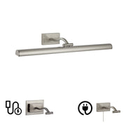 Dainolite Yvonne 24in 1-Light Picture Light | Contemporary Satin Chrome Metal | Living Room & Hall Art Accent | 2928 Lumens, 5-CCT | Model YVO333-24LED-SC