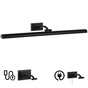 Dainolite Yvonne 32in 1-Light Picture Light | Contemporary Matte Black Metal | Living Room & Hall Art Accent | 3813 Lumens, 5-CCT | Model YVO333-32LED-MB
