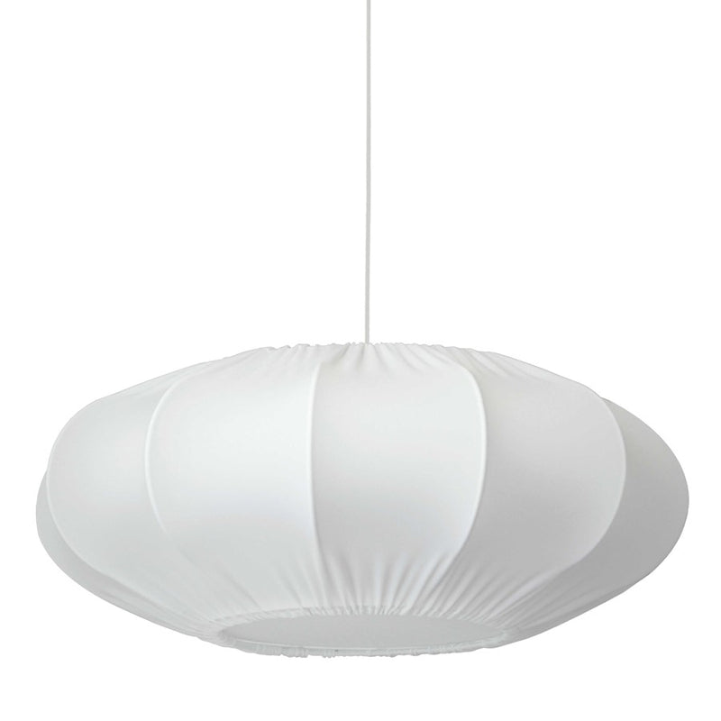 Dainolite Zoey 20in 1-Light Square Pendant | Contemporary White and Polished Chrome with Silver Fabric Shade | Kitchen Island | Model ZOE-221P-WH-900
