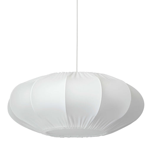 Dainolite Zoey 20in 1-Light Square Pendant | Contemporary White and Polished Chrome with Silver Fabric Shade | Kitchen Island | Model ZOE-221P-WH-900