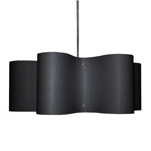 Dainolite Zulu 24in 3-Light Pendant | Modern Black Fabric Shade | Kitchen Island & Dining Room | 24 x 24 x 8.5 in | Model ZUL-243-PC-BK