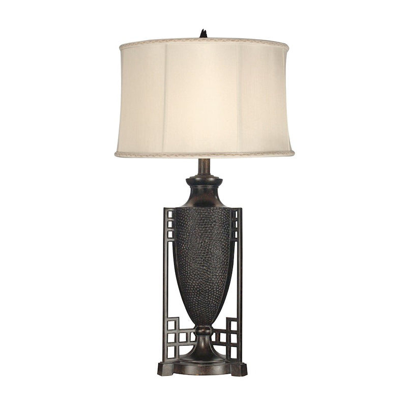 Dale Tiffany Caslon Metal Table Lamp, Fieldstone