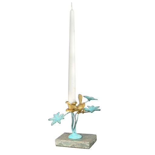 Dale Tiffany Bird On Flower Candle Holder