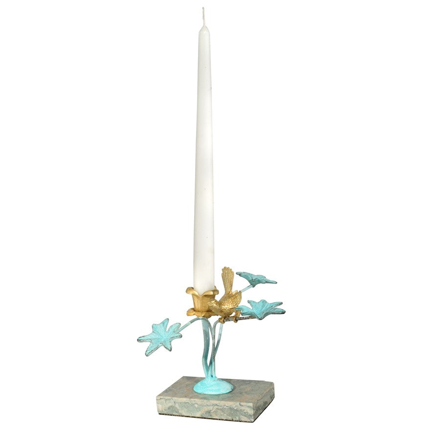 Dale Tiffany Bird On Flower Candle Holder