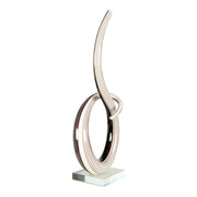 Dale Tiffany Midnight Spiral Handcrafted Art Glass Sculpture | Abstract Ribbon Form, Charcoal Black | Living Room & Contemporary Decor | Model AS26056