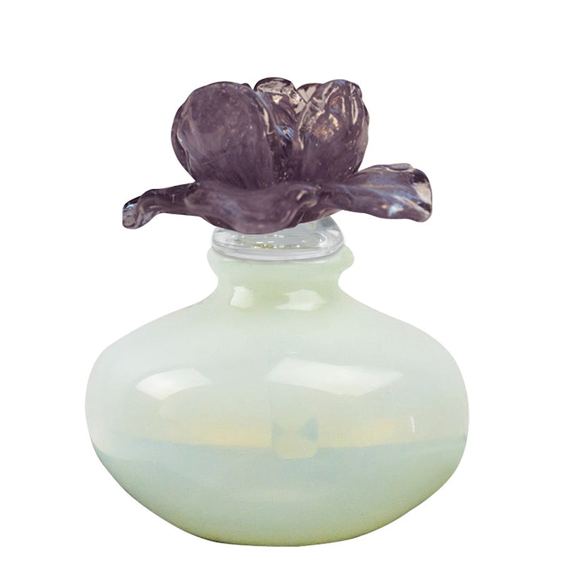 Dale Tiffany Purple Rose Hand Blown Art Glass Perfume Bottle