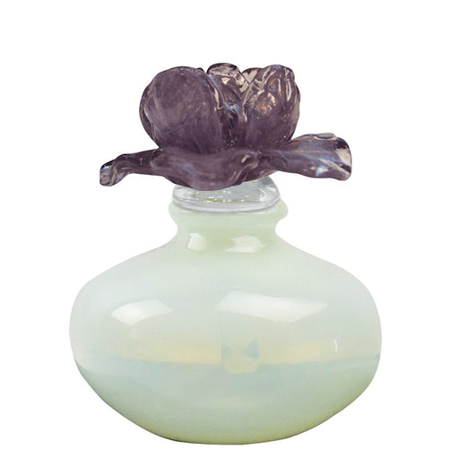 Dale Tiffany Purple Rose Hand Blown Art Glass Perfume Bottle