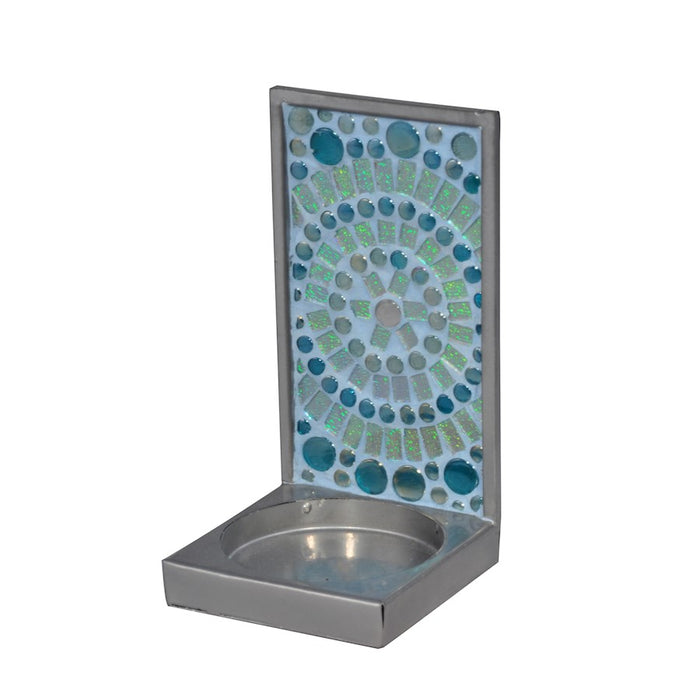 Dale Tiffany Sea Bubbles Mosaic Art Glass Candle Holder