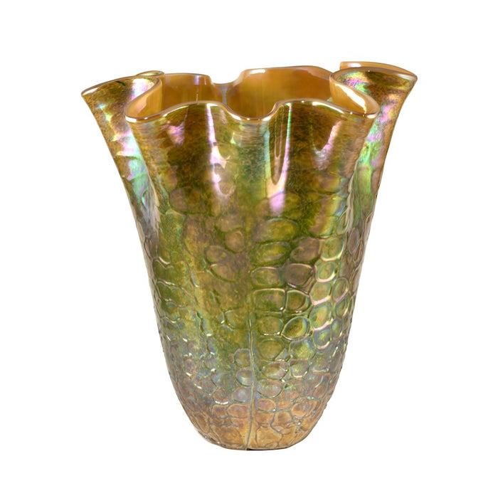 Dale Tiffany Prismatic Hand Blown Art Glass Vase