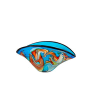 Dale Tiffany Bellezza 16.25in Hand Blown Art Glass Vase | Jewel Tone Multi-Color Freeform | Living Room & Dining Centerpiece | 7.75in | Model AV26051