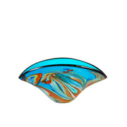 Dale Tiffany Bellezza 16.25in Hand Blown Art Glass Vase | Jewel Tone Multi-Color Freeform | Living Room & Dining Centerpiece | 7.75in | Model AV26051