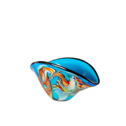 Dale Tiffany Bellezza 16.25in Hand Blown Art Glass Vase | Jewel Tone Multi-Color Freeform | Living Room & Dining Centerpiece | 7.75in | Model AV26051