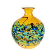Dale Tiffany Belmonte 12in Hand Blown Art Glass Vase | Sculptural Multi-Color Transition | Entryway & Dining Room Accent | 9.5 x 9.5in | Model AV26053