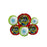 Dale Tiffany Trapani 6-Plate Hand Blown Art Glass Collage Wall Decor