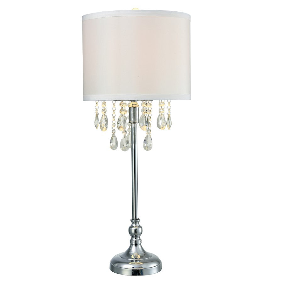 Dale Tiffany Heidi Crystal Table Lamp, Polished Chrome