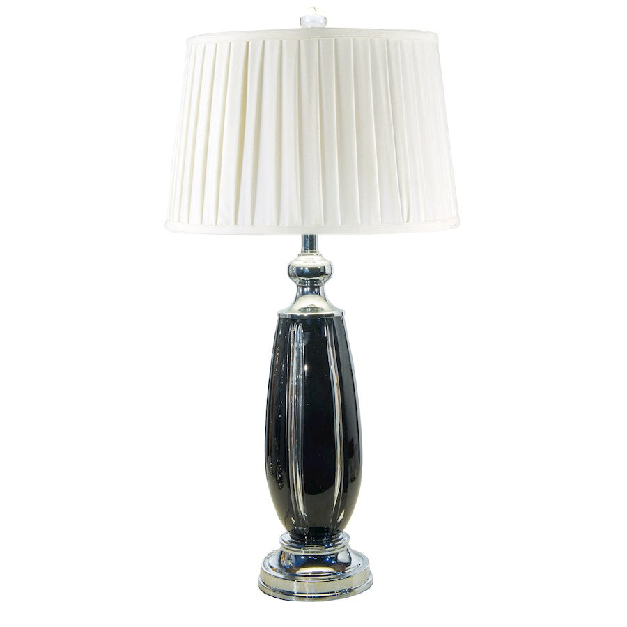 Dale Tiffany Blackline Crystal Table Lamp, Polished Chrome