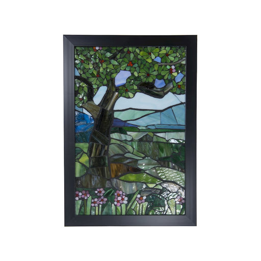 Dale Tiffany View Mt Mansfield Art Glass Wall Panel