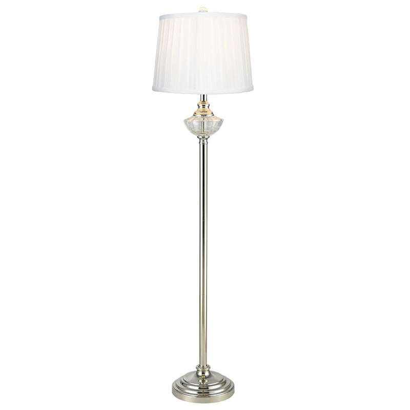 Dale Tiffany Leyla 24% Lead Crystal Floor Lamp, Polished Nickel