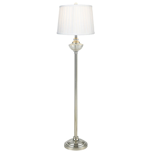 Dale Tiffany Leyla 24% Lead Crystal Floor Lamp, Polished Nickel