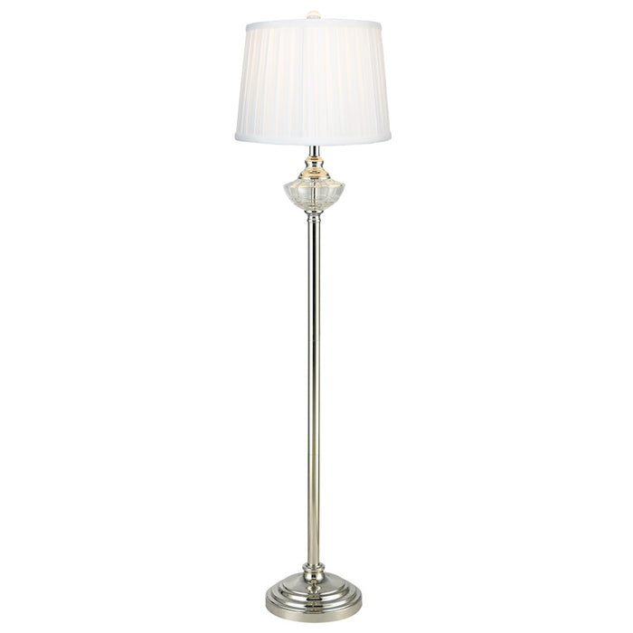 Dale Tiffany Leyla 24% Lead Crystal Floor Lamp, Polished Nickel
