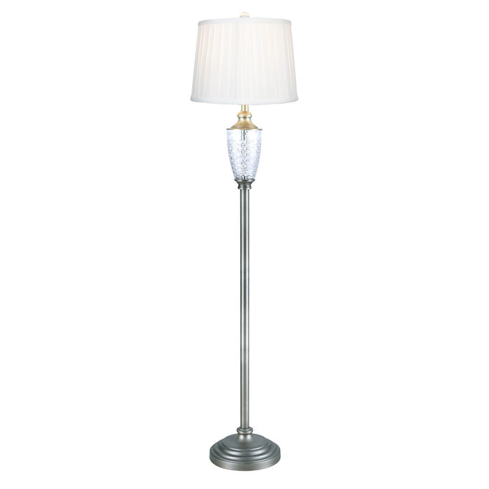 Dale Tiffany Castle Mountains 24% Lead Crystal Floor Lamp, Nickel