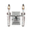 Dale Tiffany Lowell Crystal Wall Sconce, Polished Chrome
