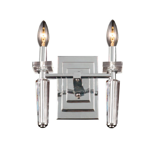 Dale Tiffany Lowell Crystal Wall Sconce, Polished Chrome