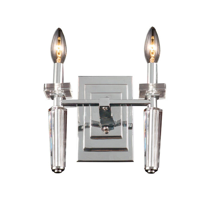 Dale Tiffany Lowell Crystal Wall Sconce, Polished Chrome